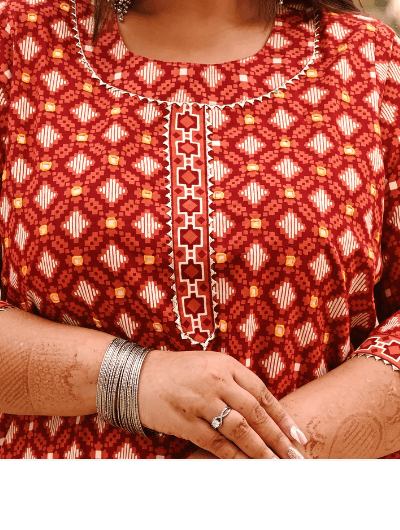 Plus Size Red Cotton Kurti UK Next day - BONYHUBSALWAR KAMEEZ