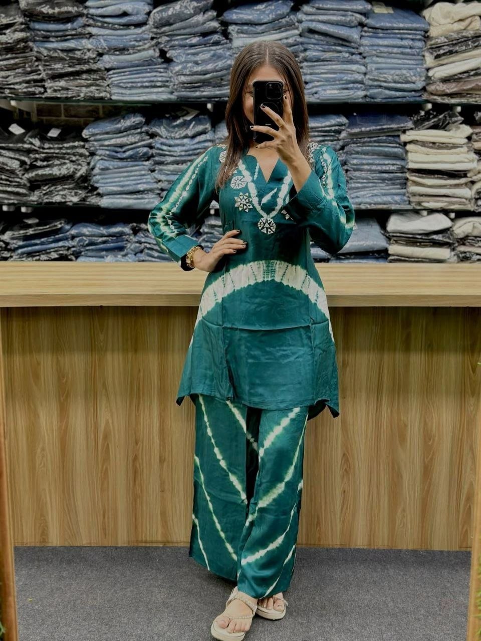 Premium Burberry Silk Cord Set with Handwork - BONYHUBSALWAR KAMEEZ