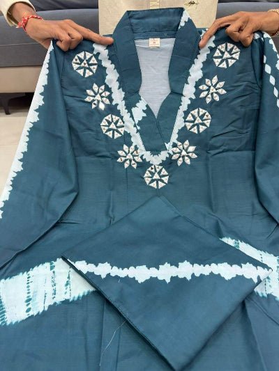 Premium Burberry Silk Cord Set with Handwork - BONYHUBSALWAR KAMEEZ