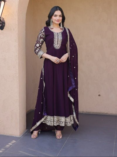 Premium Embroidered Anarkali Suit Set | Asian Ethnic Wear UK - BONYHUBSALWAR KAMEEZ