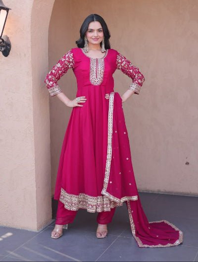 Premium Embroidered Anarkali Suit Set | Asian Ethnic Wear UK - BONYHUBSALWAR KAMEEZ