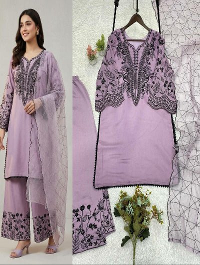 Premium Embroidered Palazzo Suit Set- 4 Colours - BONYHUBSALWAR KAMEEZ