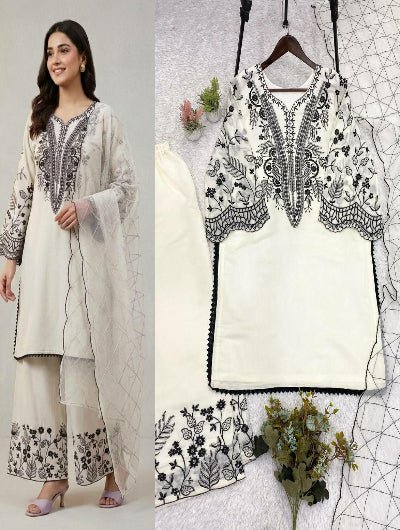 Premium Embroidered Palazzo Suit Set- 4 Colours - BONYHUBSALWAR KAMEEZ