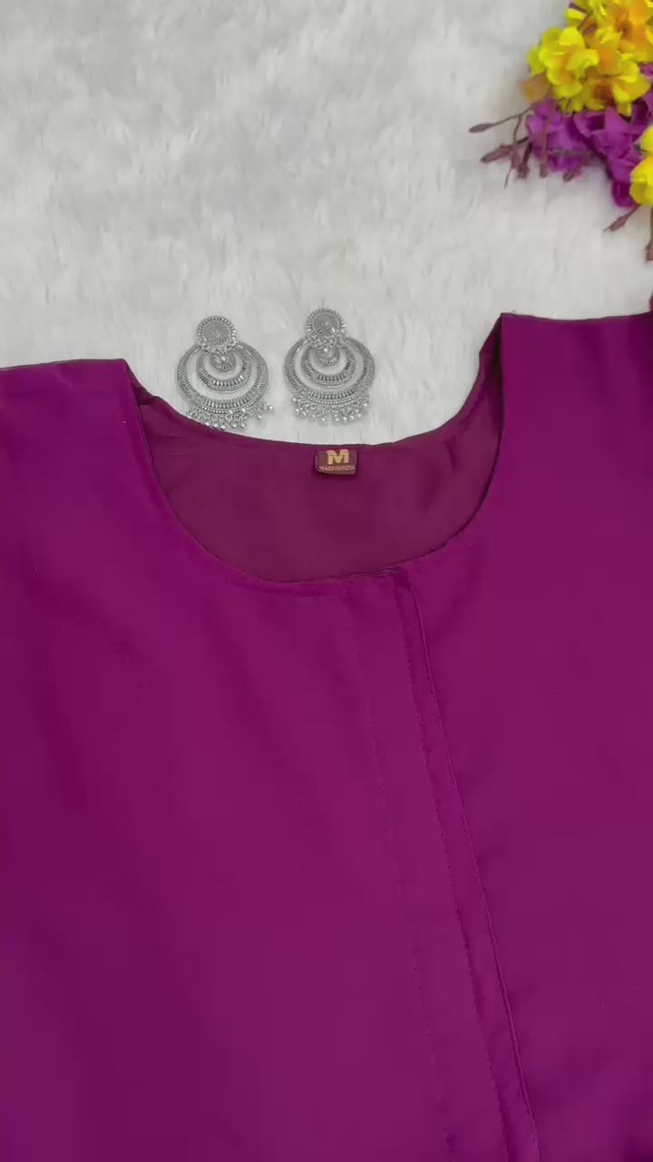 Plum 10 Second Multicolor Readymade Sari Gown