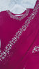 Superhit Pink Saree Gown Georgette Stitched Readymade