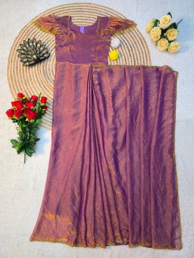 Priya Zip &amp; Go 10 Sec Saree Gown - BONYHUBSAREE