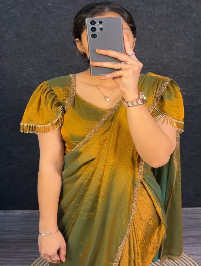 Priya Zip &amp; Go 10 Sec Saree Gown - BONYHUBSAREE