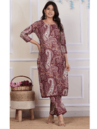 Pure Cotton Co - ord Set Kurti Pant Set of 2 - BONYHUBSALWAR KAMEEZ