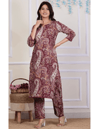 Pure Cotton Co - ord Set Kurti Pant Set of 2 - BONYHUBSALWAR KAMEEZ