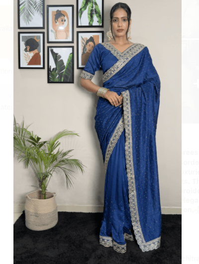 Purple 1 Min Silk Readymade Wedding Sari Unstitch Blouse - BONYHUBSAREE