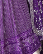 Purple Wedding Wear Designer Lehenga Choli UK Next Day - BONYHUBSALWAR KAMEEZ