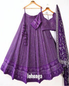 Purple Wedding Wear Designer Lehenga Choli UK Next Day - BONYHUBSALWAR KAMEEZ