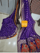 Purple Yellow Soft Silk Saree UK Next Day - BONYHUBSAREE