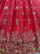 Rani Pink Chinon Lehenga Choli Set - BONYHUBSALWAR KAMEEZ