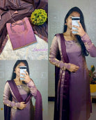 Reddish Pink Fendi Silk Traditional Salwar Suit Set - BONYHUBSALWAR KAMEEZ