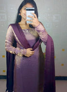 Reddish Pink Fendi Silk Traditional Salwar Suit Set - BONYHUBSALWAR KAMEEZ