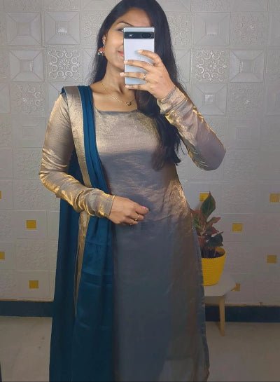 Reddish Pink Fendi Silk Traditional Salwar Suit Set - BONYHUBSALWAR KAMEEZ