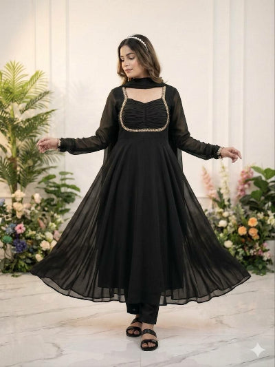 Georgette Embroidered Party Wear Anarkali Suit