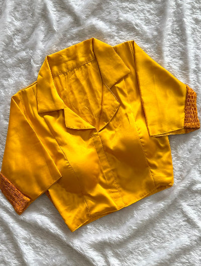 Designer Silk Collar Neck Readymade Blouse- 15 Colours