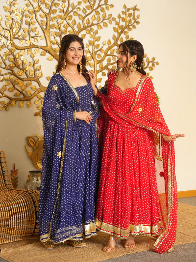 Superhit Bandhani Georgette Anarkali Suit for Women