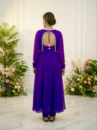 Georgette Embroidered Party Wear Anarkali Suit