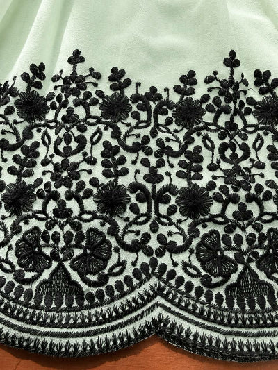 Mint Green Georgette Embroidery Work Anarkali Palazzo Suit