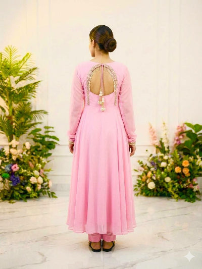 Georgette Embroidered Party Wear Anarkali Suit