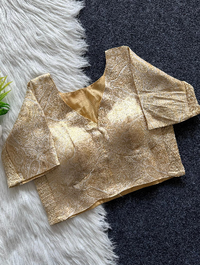Banarasi Silk Ready-to-Wear Ethnic Sari Blouse for Women