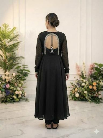 Georgette Embroidered Party Wear Anarkali Suit