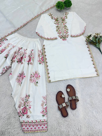Embroidered Ethnic Wear Farshi Suit Set