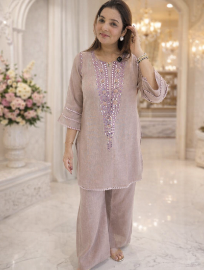 Luxe Embroidered Mirror Work Co-Ord Sets