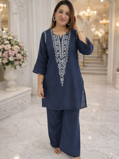 Luxe Embroidered Mirror Work Co-Ord Sets