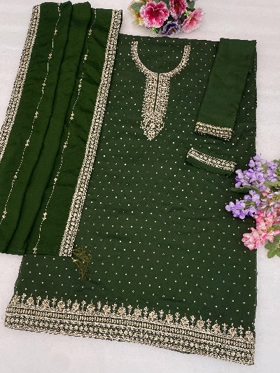 Plus Size Embroidered Sharara Palazzo Suit- 4 Colours