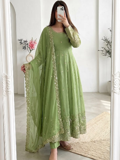 Pastel Noor Designer Occasion Wear Anarkali Suit