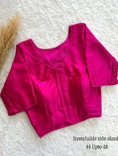 Stretchable Plus Size Ready-to-Wear Ethnic Sari Blouse for Women