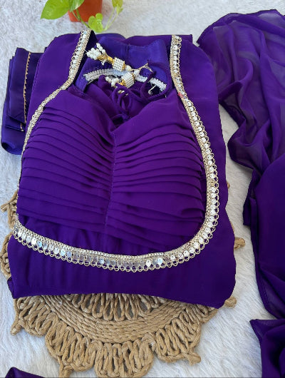 Georgette Embroidered Party Wear Anarkali Suit
