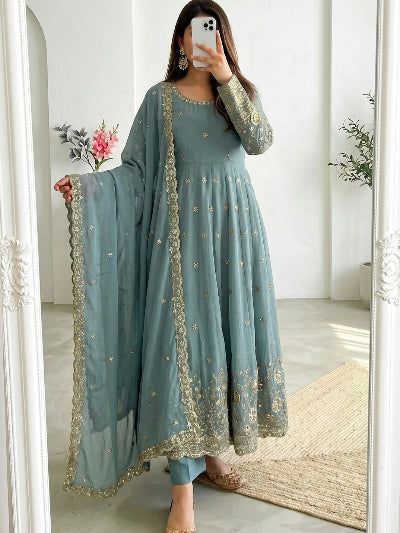 Pastel Noor Designer Occasion Wear Anarkali Suit