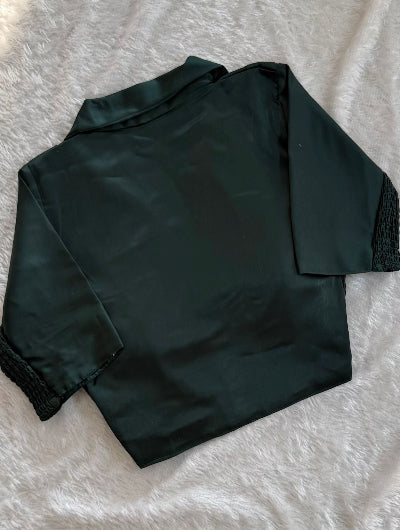 Designer Silk Collar Neck Readymade Blouse- 15 Colours