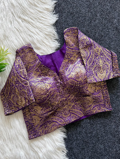 Banarasi Silk Ready-to-Wear Ethnic Sari Blouse for Women