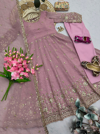 Pastel Noor Designer Occasion Wear Anarkali Suit