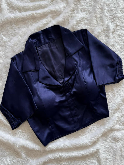 Designer Silk Collar Neck Readymade Blouse- 15 Colours