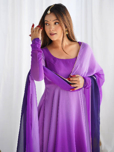 Purple Bollywood Georgette Anarkali Suit