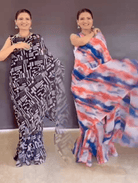 Saree Gown Blouse Stitched Readymade Saree UK Next Day - BONYHUBSAREE