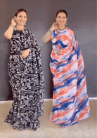 Saree Gown Blouse Stitched Readymade Saree UK Next Day - BONYHUBSAREE