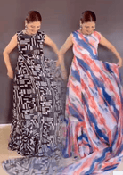 Saree Gown Blouse Stitched Readymade Saree UK Next Day - BONYHUBSAREE