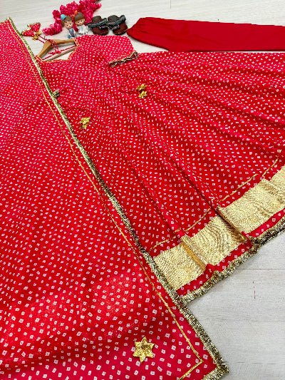 Superhit Bandhani Georgette Anarkali Suit for Women - BONYHUBSALWAR KAMEEZ