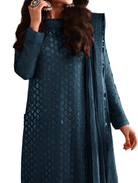 Teal Blue Bridal Embroidery Georgette Salwar Suit UK Next Day - BONYHUBSALWAR KAMEEZ