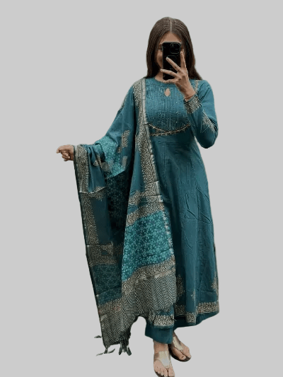 Elegant Anarkali Kurti Set with Dupatta

A beautifully crafted Anarkali set designed for festive and special occasions. Made from soft cotton 60x60 fabric with intricate handwork on the yoke, offering both comfort and a graceful, flowing silhouette.

Trusted by over 55,000 customers across the UK for quality ethnic and Asian wear.

Details:

Fabric: Cotton 60x60
Work: Heavy handwork
Kurti Length: 44 inches
Pant Length: 38 inches
Dupatta: 2.30 meters
Sizes: M (38), L (40), XL (42), XXL (44), XXXL (46)
Colour
