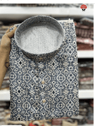 Teal Blue Ethnic Wear Men Kurta Pyjama - BONYHUBMEN KURTA