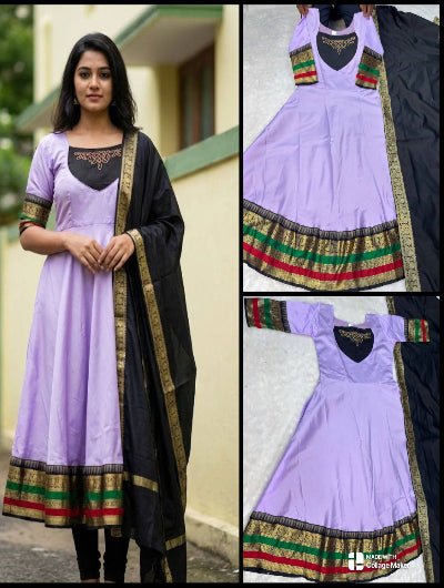 Traditional Jacquard Silk Anarkali Dupatta Set Of 2 - BONYHUBSALWAR KAMEEZ